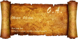 Ober Alda névjegykártya